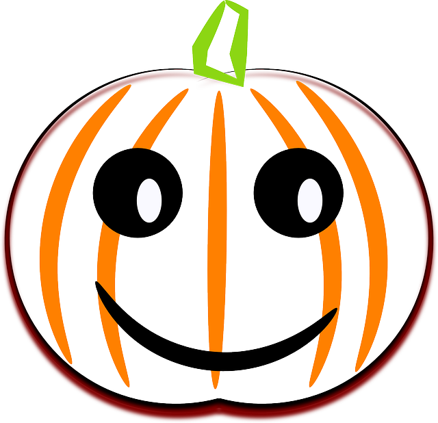 Autumn Halloween, Jack O Lantern, Pumpkin, Autumn - Calotte De Coton De Bébé Avec Le Potiron De Bonnet (640x618)