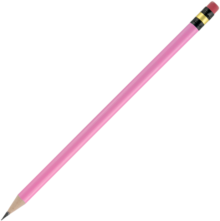 Pearlescent Wooden Pencil- Pink - Ballpoint Pen (720x720)