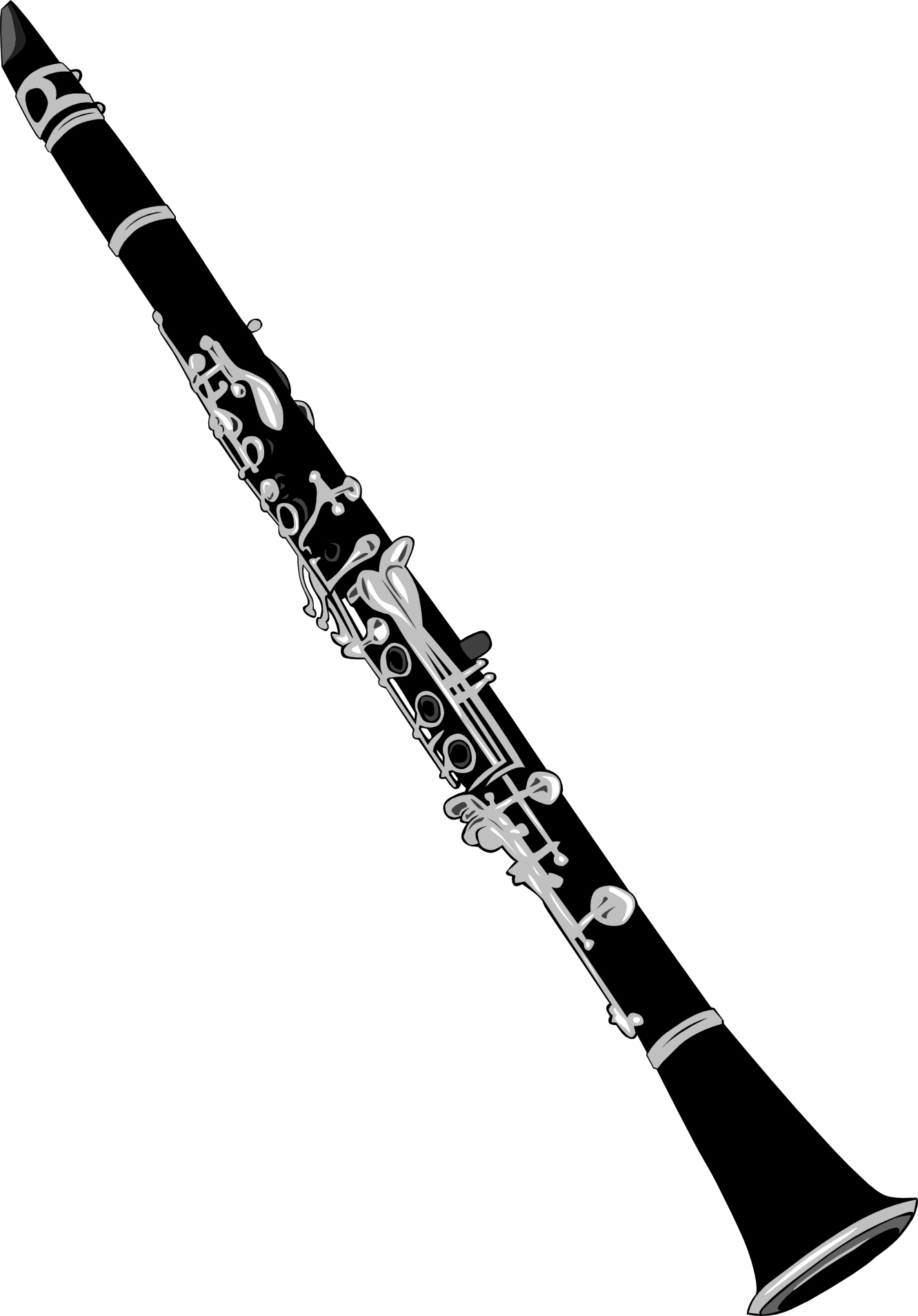 Clarinet Line Drawing - Clarinet Clipart (1331x1908)
