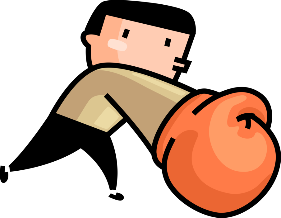 Vector Illustration Of Prizefighter Pugilist Boxer - Boxing (904x700)