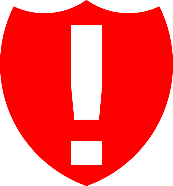 Shield Outline Exclamation Clip Art At Clker - Emblem (552x596)