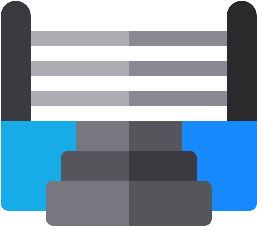 Boxing Ring Free Icon - Electric Blue (512x512)