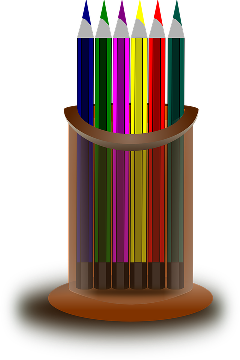 Pencil Clipart Stand - Pencil Stand Png (481x720)
