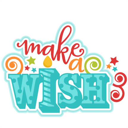 Make A Wish Title Clip Art Svg Scrapbook Cut File Cute - Clip Art (432x432)