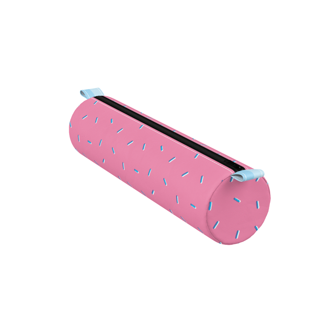 Pink Donut Pencil Case - Skateboarding (1024x1024)