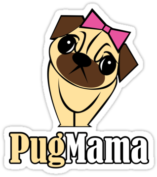 Pug Mama By Janelle Tarnopolski - Pug Papa Picture Frame (375x360)