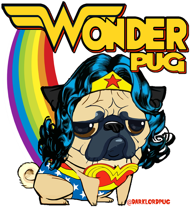 Dark Lord Pug - Wonder Pug (639x678)