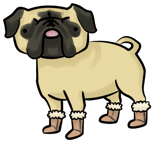 Pug Puppy Cartoon Drawing Clip Art - Pug Puppy Cartoon Drawing Clip Art (635x568)