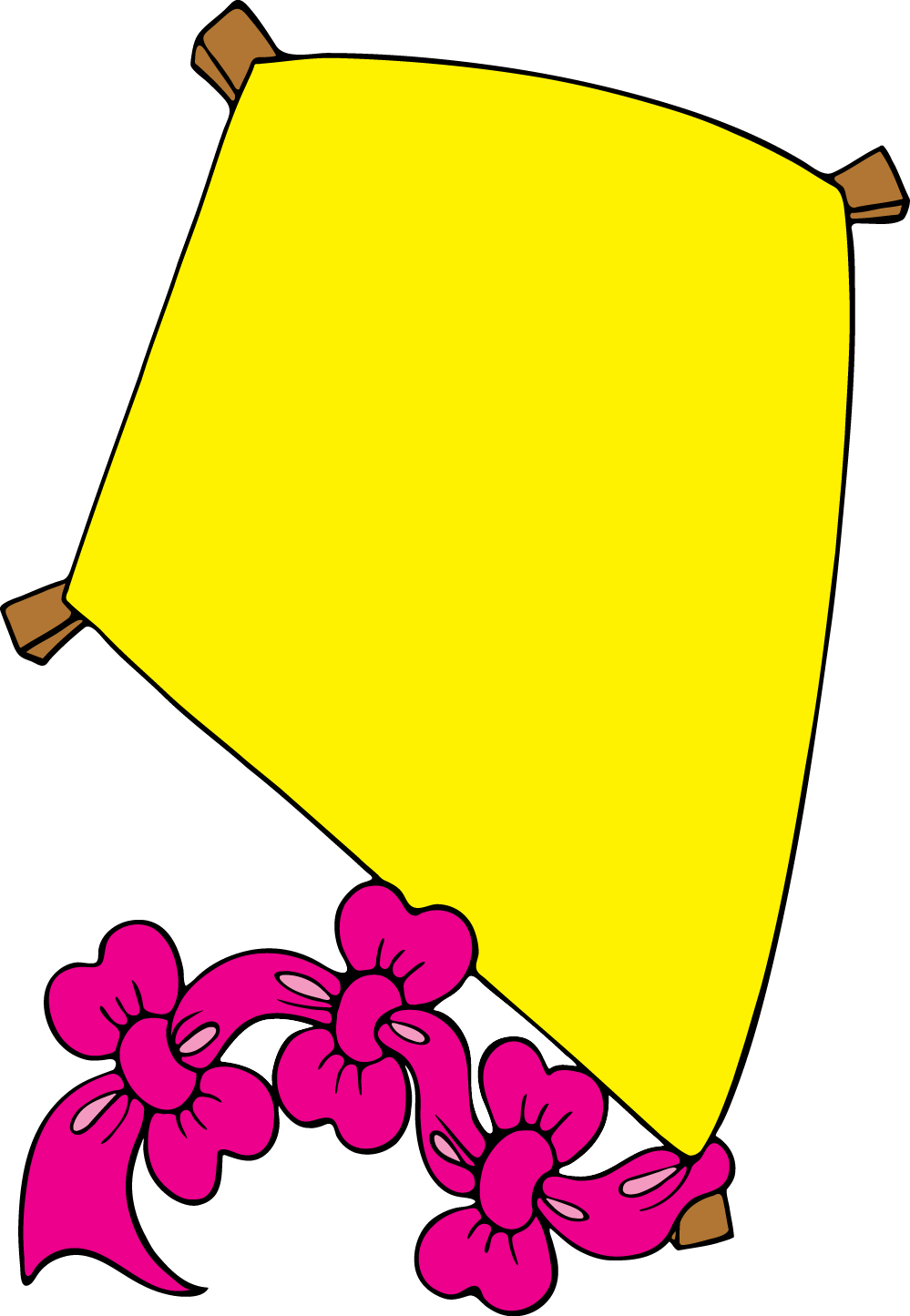 Kite Clipart Yellow - Yellow Kite Clipart (999x1445)