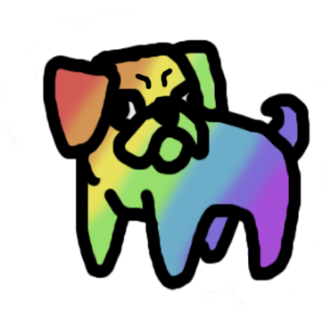 Rainbow Pug By Superninjamonkeys - Rainbow Pug By Superninjamonkeys (500x500)