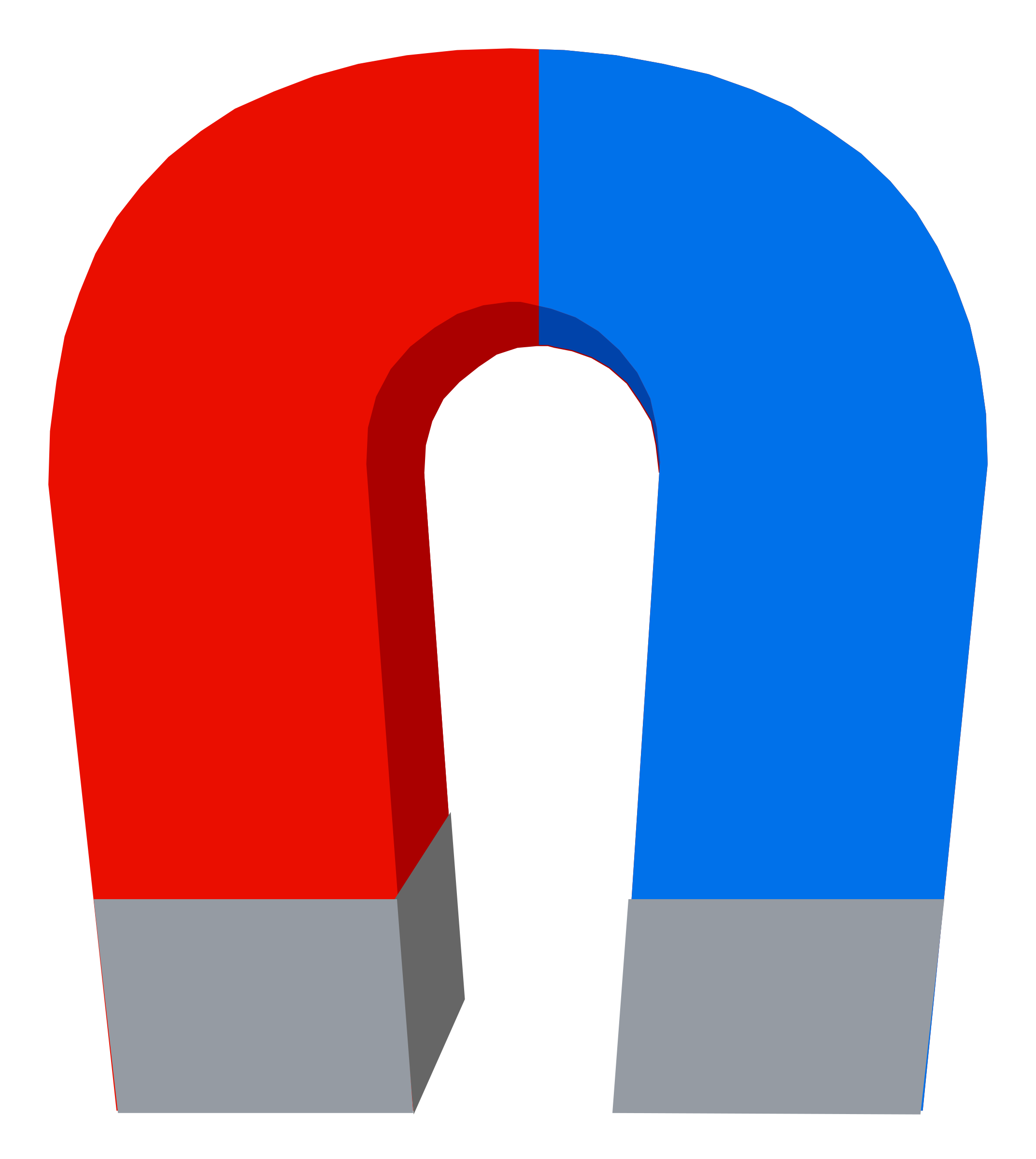 Red And Blue Magnet Vector Clipart Image - Red And Blue Magnet Vector Clipart Image (2145x2400)
