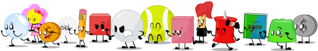 A Few Dream Island Quest Contestants By Melodycharlotte - Battle For Dream Island Mugen (1024x164)