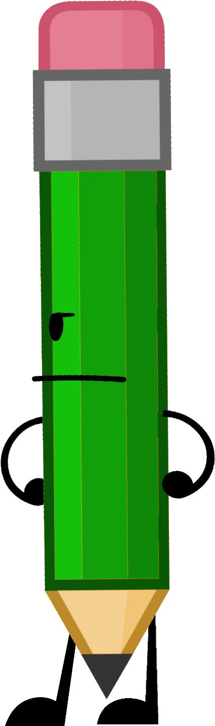 Green Pencil Idle - Pixel (634x1517)