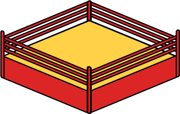 Wrestling Ring Clipart - Wrestler Ring Logo Png (632x402)