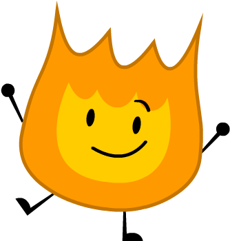 Acwagt Firey Pose - Battle For Dream Island Firey (349x370)