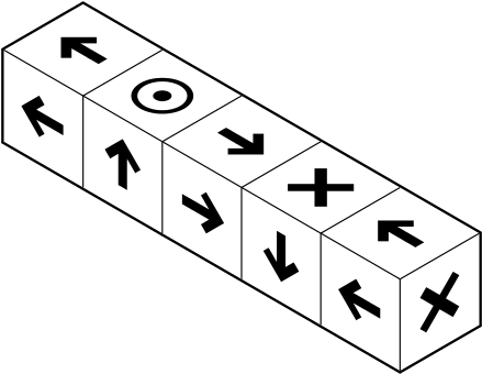 A Halbach Array, Showing The Orientation Of Each Piece's - Halbach Array (500x375)