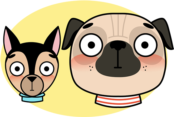 "extra-pack" For The Pug Life Emoji App Dedicated To - Cartoon (600x600)