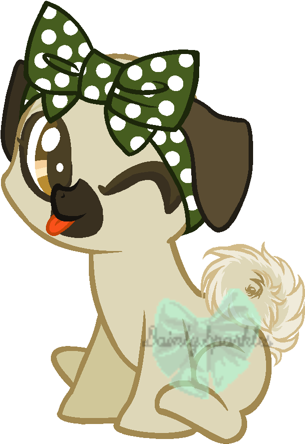 Daintysparkles, Bow, Dog, Hybrid, Oc, Oc Only, Pony, - Cartoon (759x980)