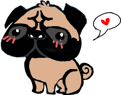 By Im Not Sana - Fun To Draw Pug (450x340)
