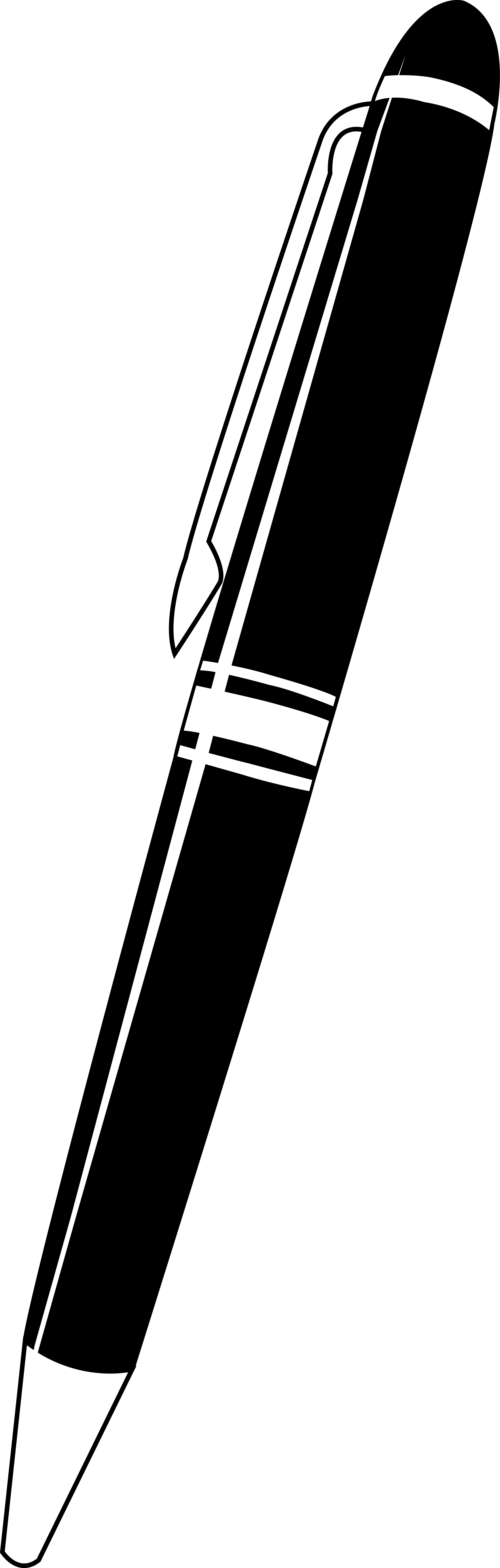 Pen Clipart Logo Png - Clip Art Black And White Pen (2264x7103)