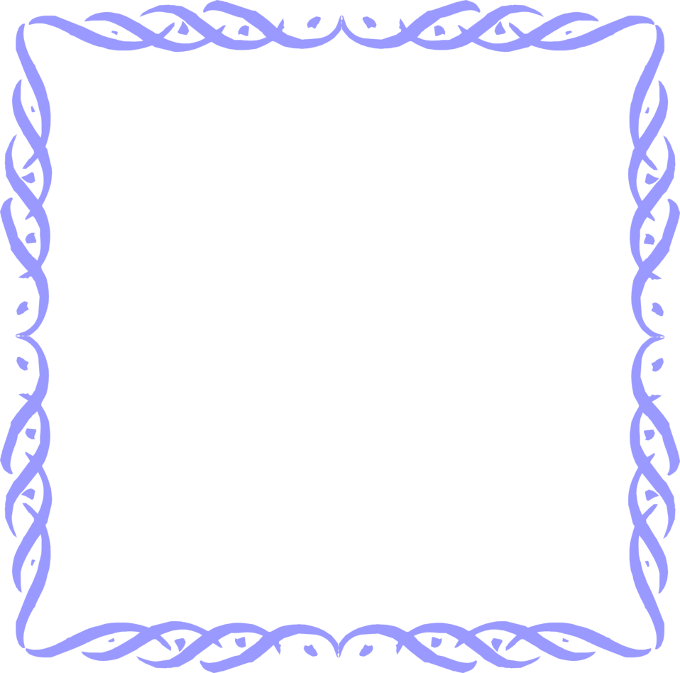 Border Frame Fancy - Blue Border Transparent Background (958x948)