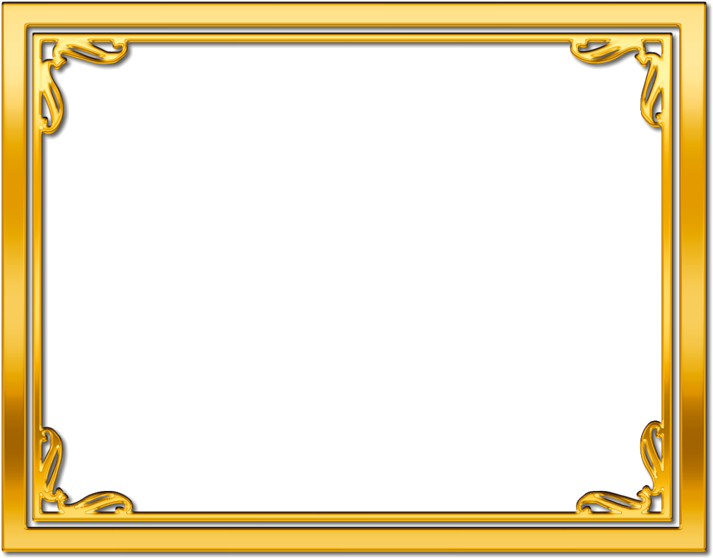 Gold Frame Border Free Clipart - Gold Frame Border Free Clipart (1023x805)