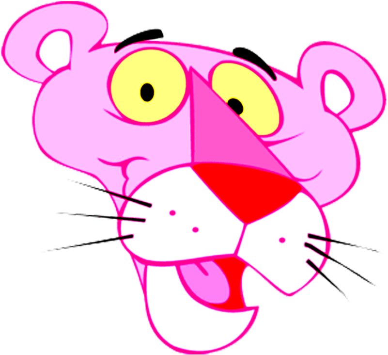 Pink Panther - Face - Pink Panther Face Clipart (1000x784)