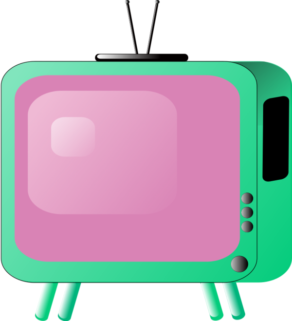 Tv Clipart Pink - Tv Clip Art (600x659)