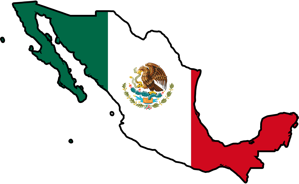 I Could Build My Own Landforms - Outline Of Mexico Flag (1184x729)