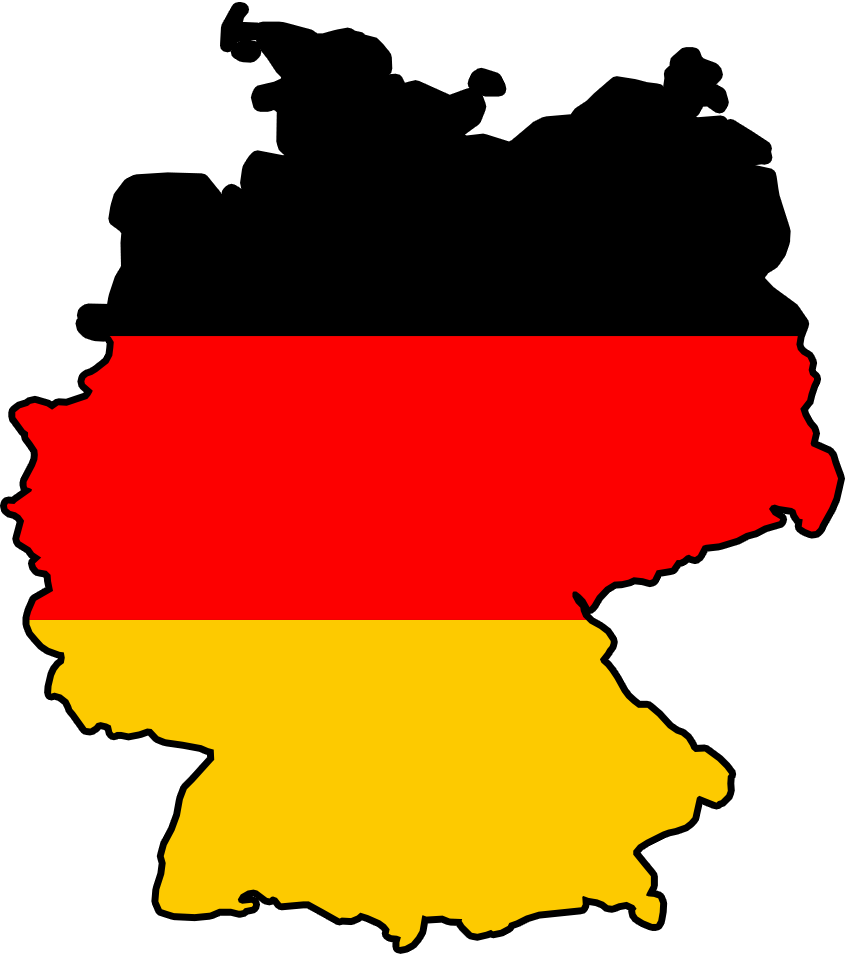 I Could Build My Own Landforms - Simple Map Of Germany (845x956)