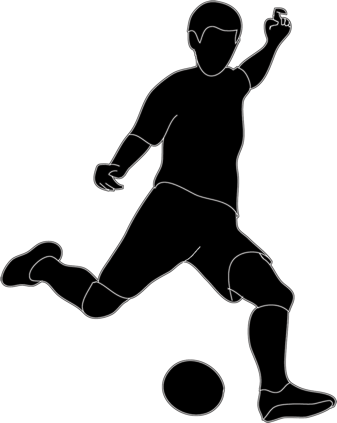 Clip Arts Related To - Siluet Futsal (709x886)