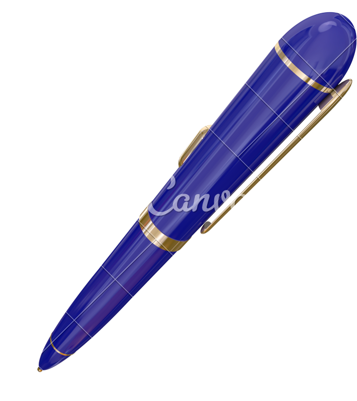 Blue Metal Pen Writing - Pen (768x800)