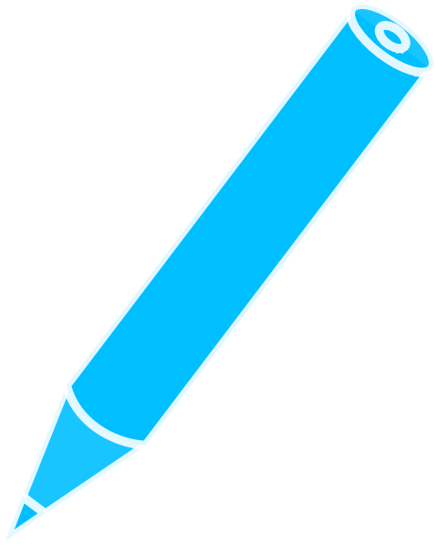 Blue Pencil Svg Clip Arts 480 X 598 Px - Blue Pen Icon Png (480x598)