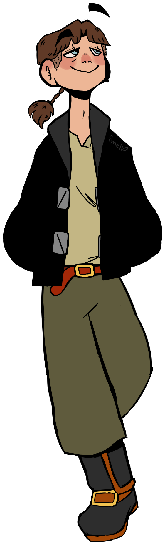 Some Art I Did Of Jim Hawkins, Mulan And My Character - Cartoon (1080x1920)