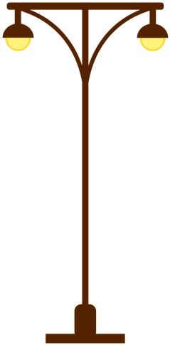 Two Street Lamps - Street Lamp Clipart (500x500)