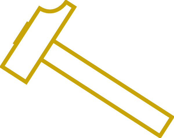 Golden Hammer Png (600x476)