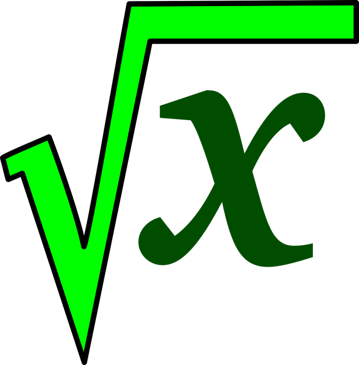 Square Root, Math, Green, Mathematics, Student, Study - Square Root Clip Art (708x720)