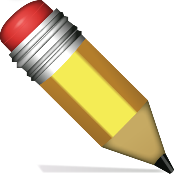 Image Gallery Writing Emoji - Pencil Emoji Transparent (600x600)
