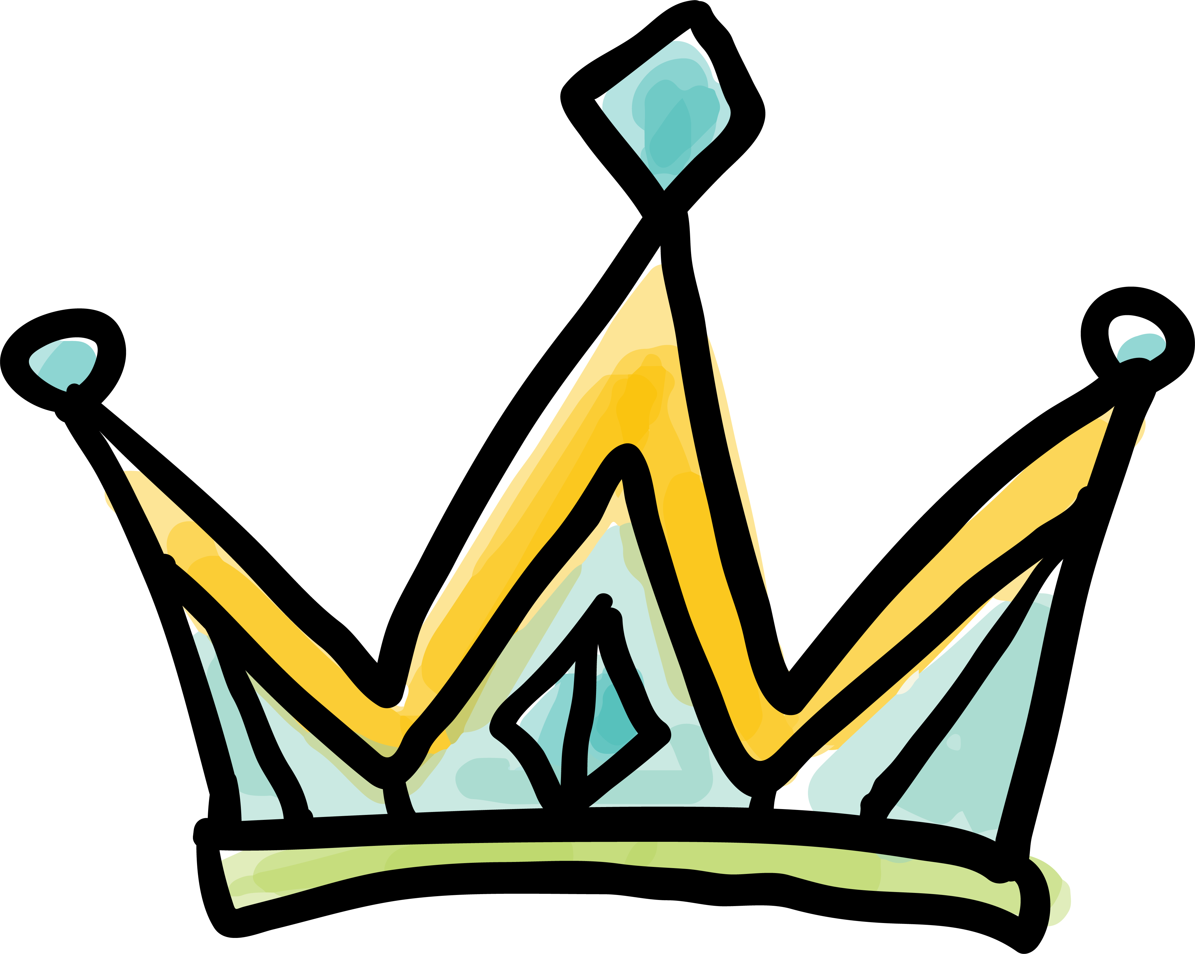 Drawing Graffiti Clip Art - Doodle Crown Transparent (4088x3265)