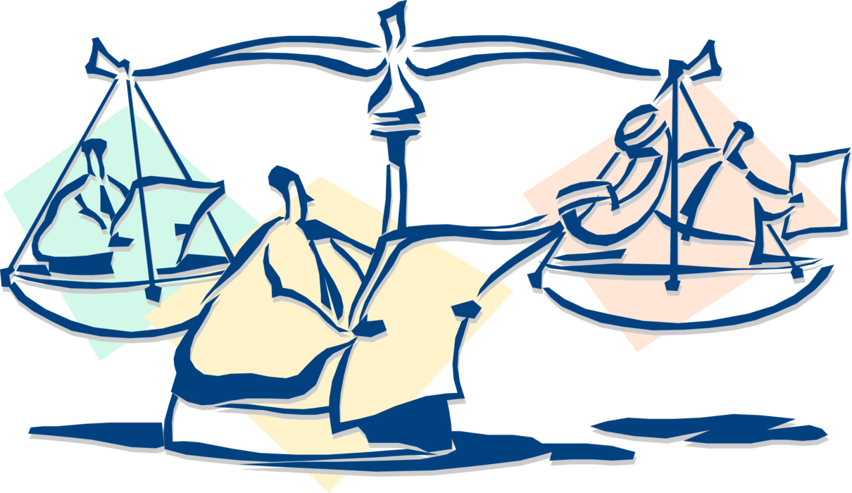 Vector Illustration Of Businessman Weighing The Options - Vector Illustration Of Businessman Weighing The Options (1210x700)