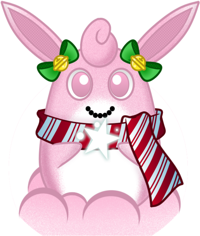 Pink Snow Wigglytuff By Plucky Nova - Cartoon (700x900)