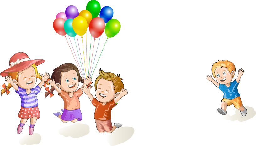 Child Clip Art - Kids With Balloons (816x467)
