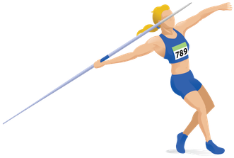 Women's Javelin - Withdrawal - Clipart - Javelin Clipart (360x399)