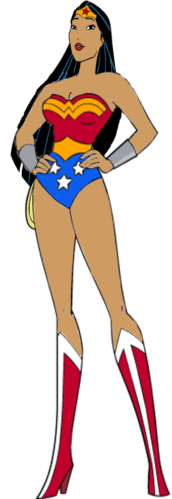 Princess Pocahontas As Wonder Woman By Darthranner83 - Pocahontas As Wonder Woman (466x992)