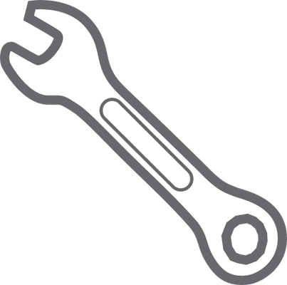 Black Clipart Wrench - Wrench Clip Art Transparent (403x400)
