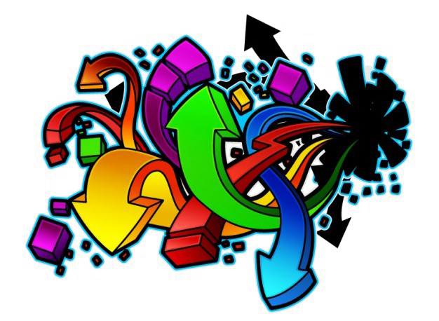 Graffiti Free Png Image - Auna Soundstorm 2.0 Boombox Bluetooth 40w (626x458)