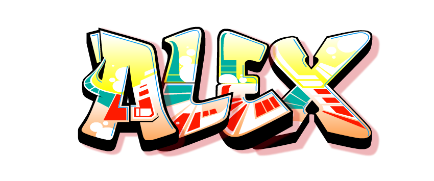 "my Name In Graffiti"by Alex - Graffiti (850x355)
