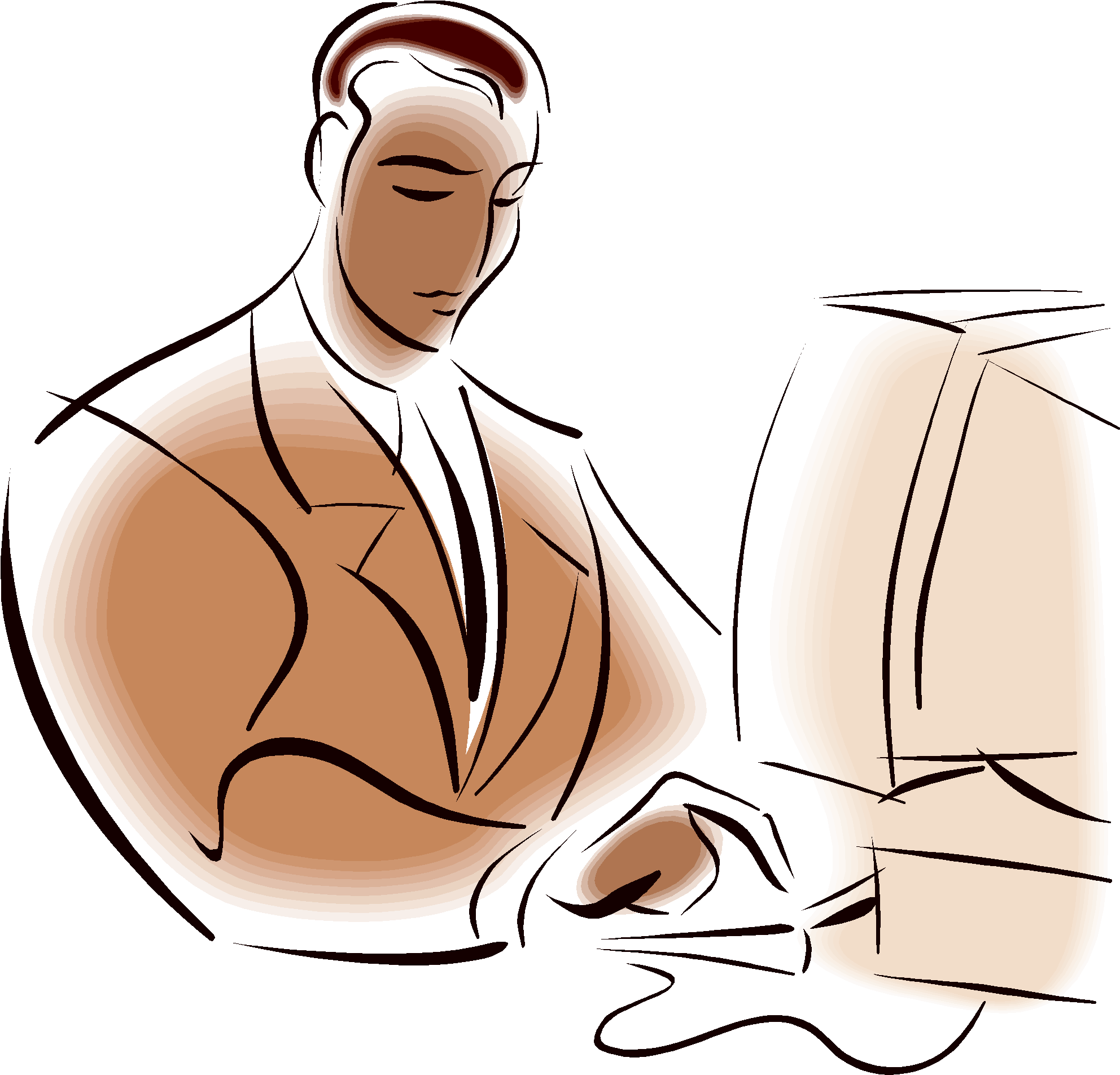 Chateau Frontenac - Man With A Computer Clip Art (2045x1940)