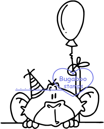 Cute Birthday Monkey Image Digi Stamps, Clip Art, Illustrations - Cute Birthday Monkey Image Digi Stamps, Clip Art, Illustrations (360x456)