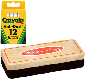 Felt Chalk Eraser & White Chalk 12pk - Crayola . 12 White Chalks - X10 (500x500)